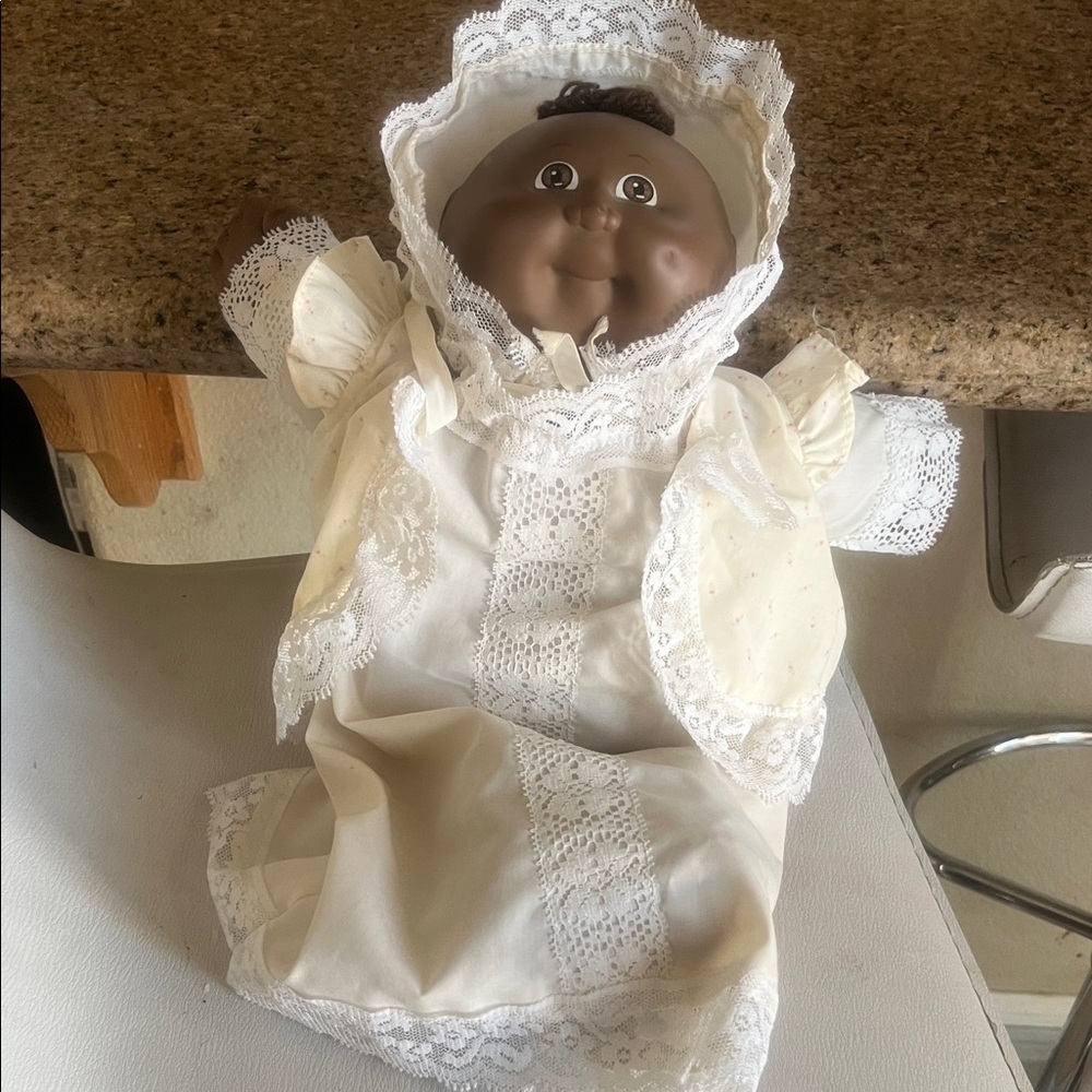 Vintage Doll in Lace Dress